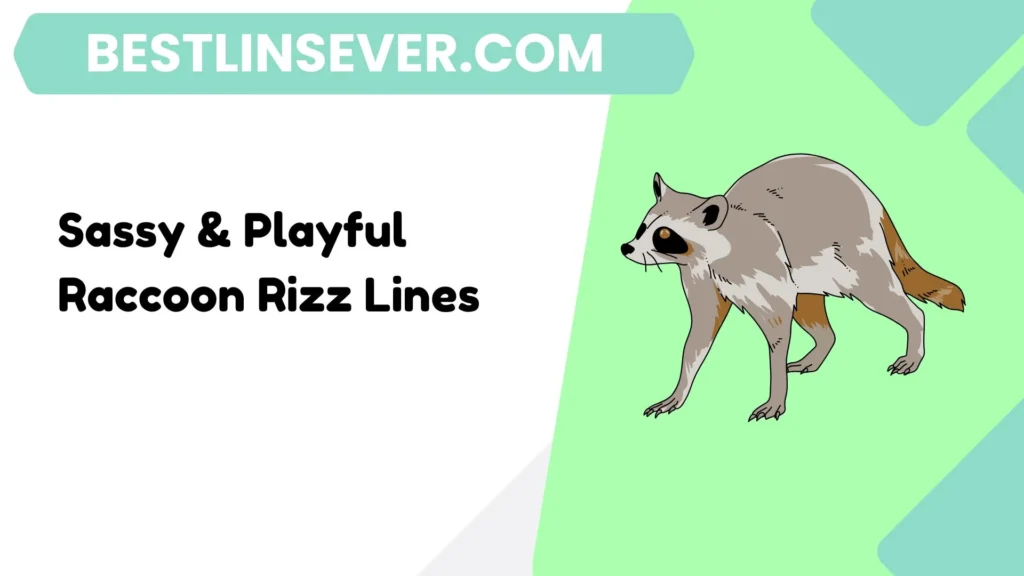 Sassy & Playful Raccoon Rizz Lines
