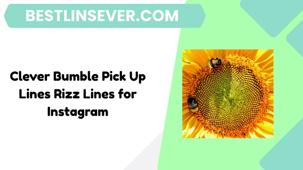 Clever Bumble Pick Up Lines Rizz Lines for Instagram